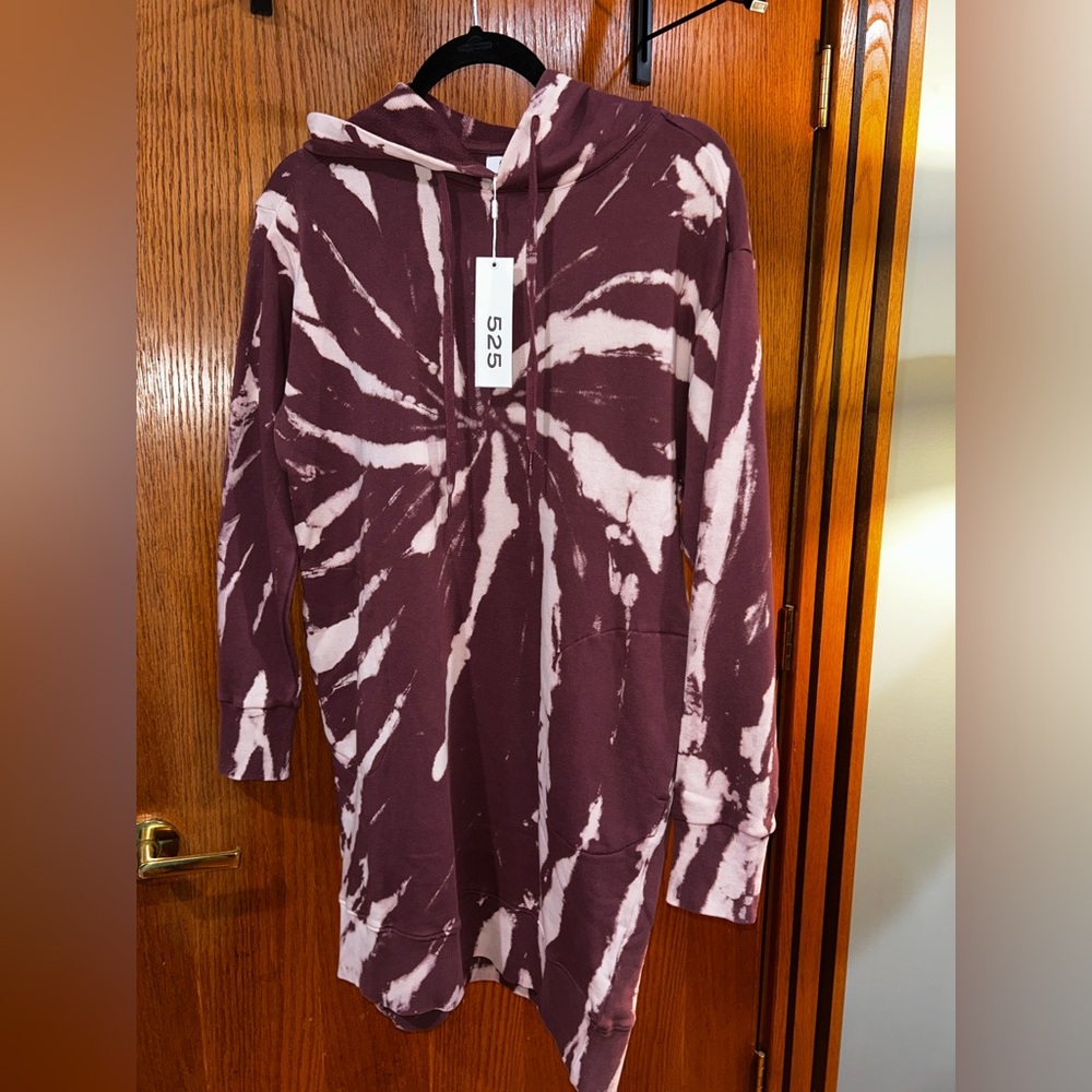 100% Cotton Sweatshirt Dress with Hoodie